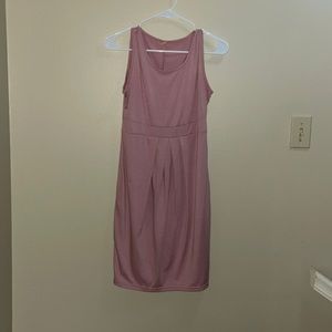 Dusty pink maternity dress
